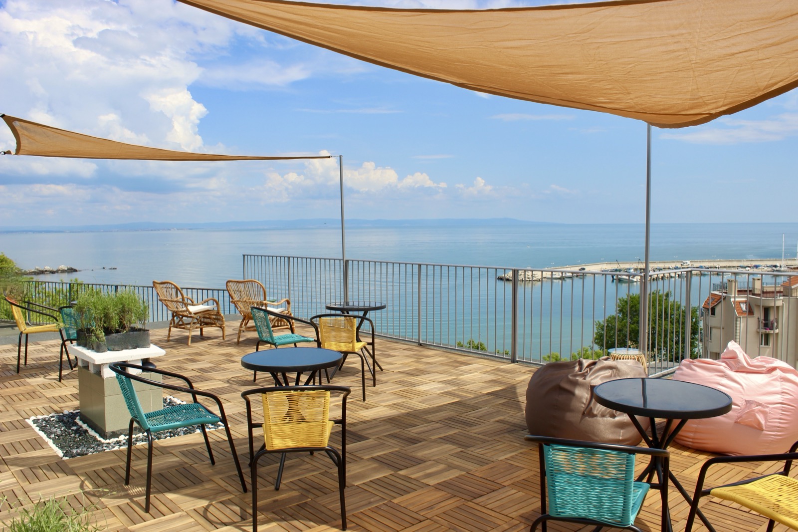 Rooftop terrace sea view